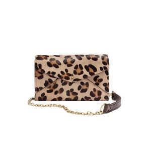NWT Madewell Chain Minibag In haircalf leopard
